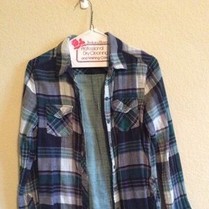 Blue plaid flannel